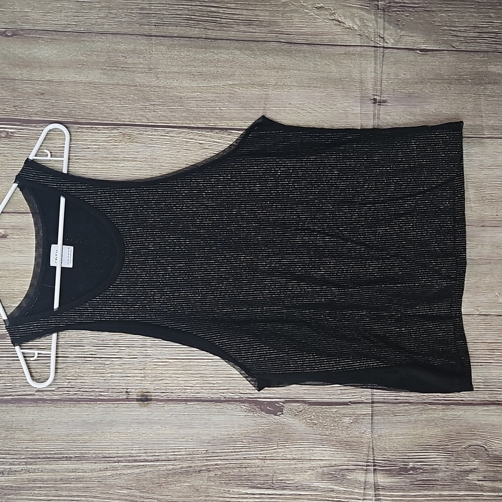 Zara Tank Top  Black Gold Size M Striped